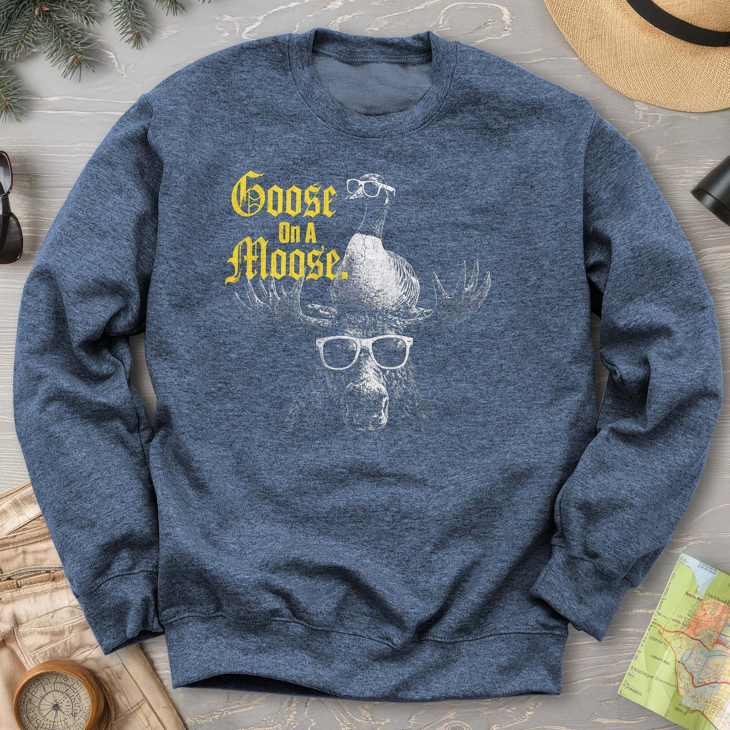 Goose On A Moose Halftone Sweatshirt