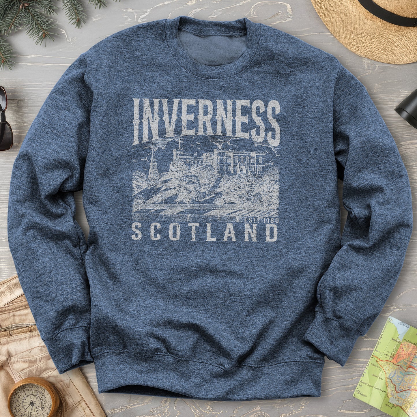 Inverness Scotland Sketch Sweatshirt