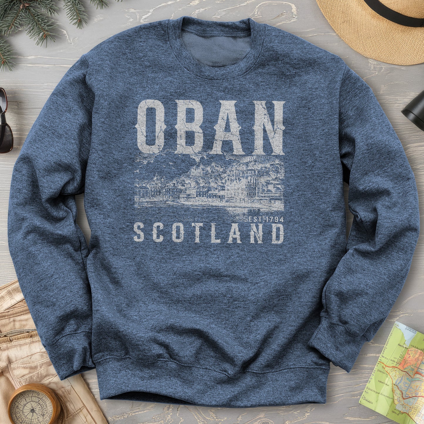 Oban Scotland Sketch Sweatshirt