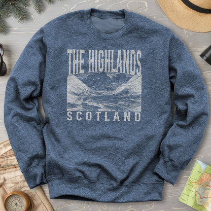 Highlands Scotland Sketch Sweatshirt
