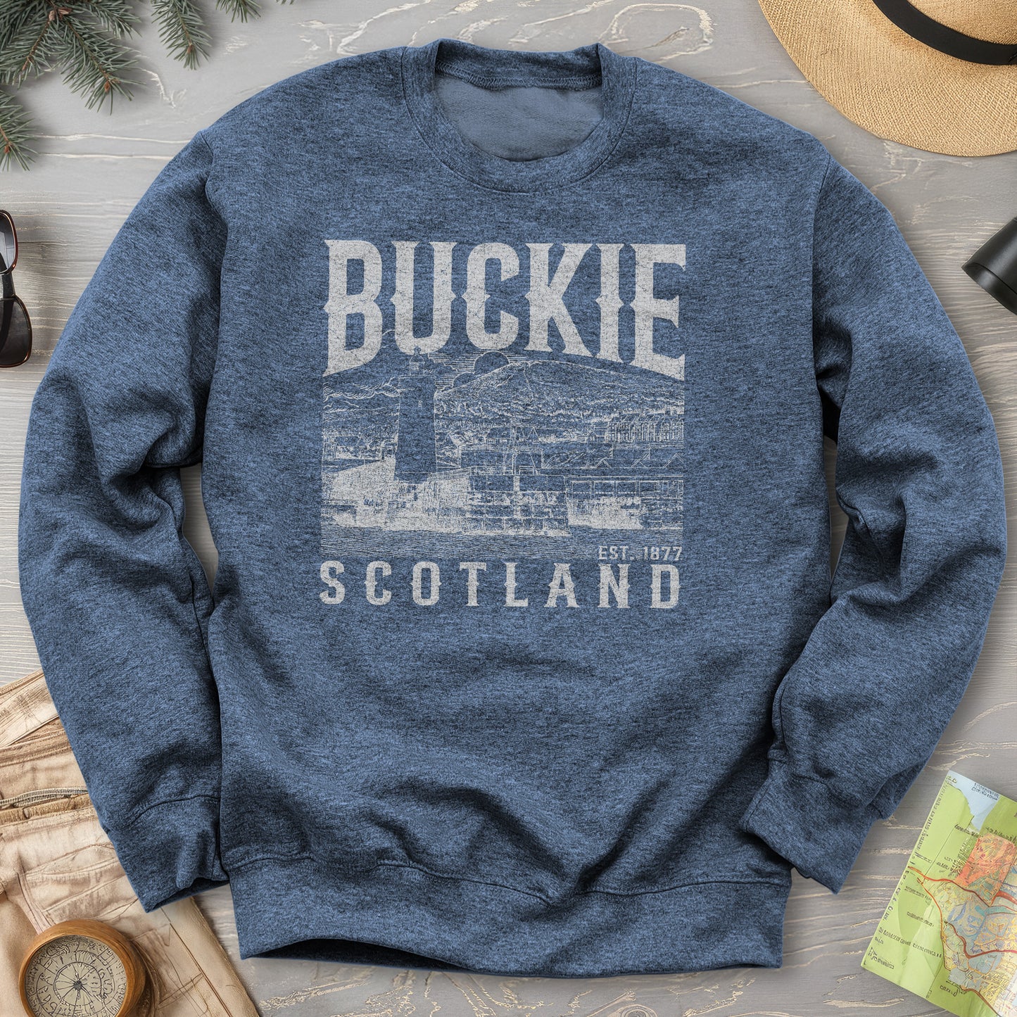 Buckie Scotland Sketch Sweatshirt