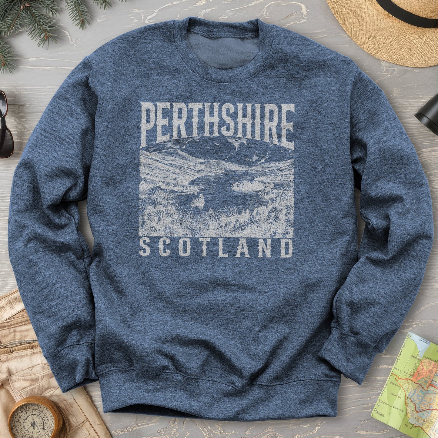 Perthsire Scotland Sketch Sweatshirt