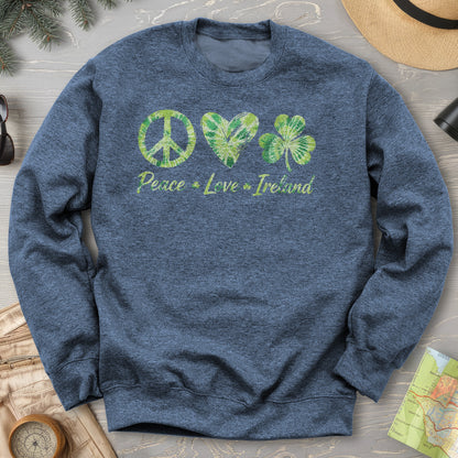 Peace Love Ireland Tie-Dye Sweatshirt