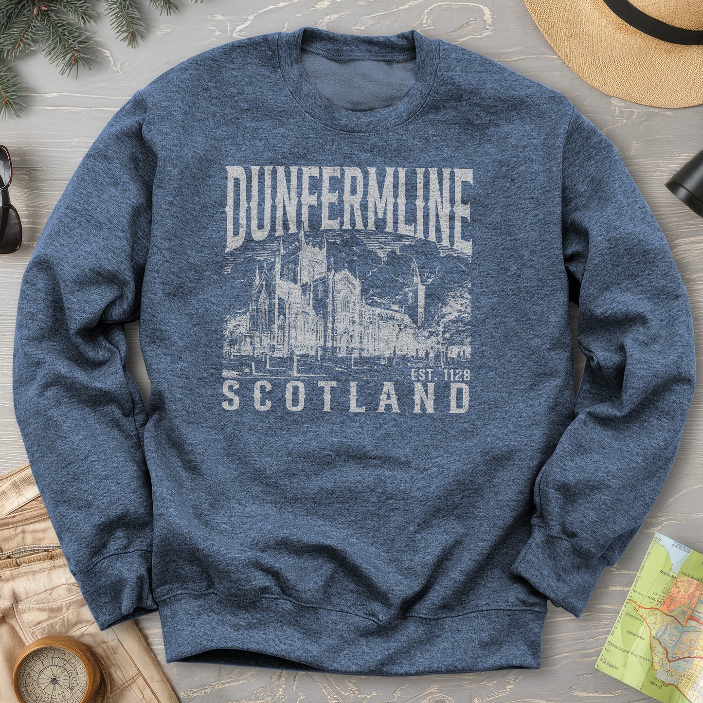 Dunfermline Scotland Sketch Sweatshirt