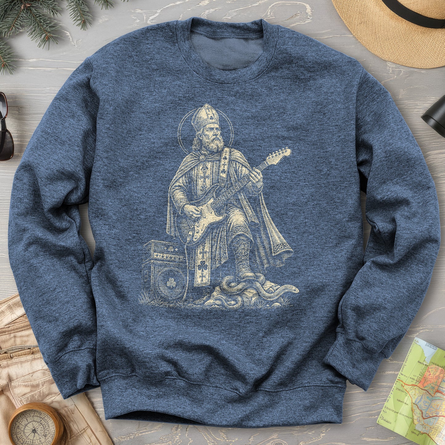 Saint Patrick Guitar Sweatshirt