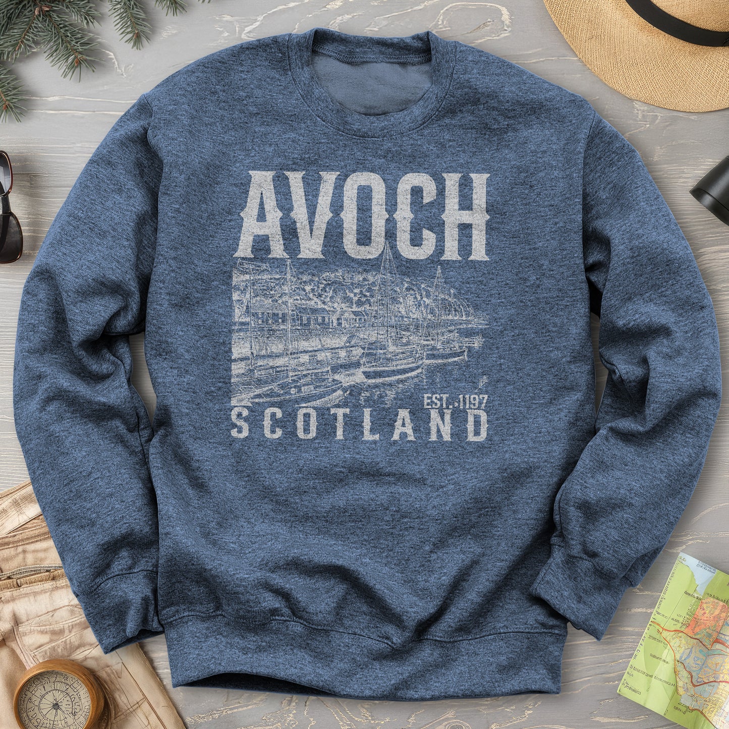 Avoch Scotland Sketch Sweatshirt
