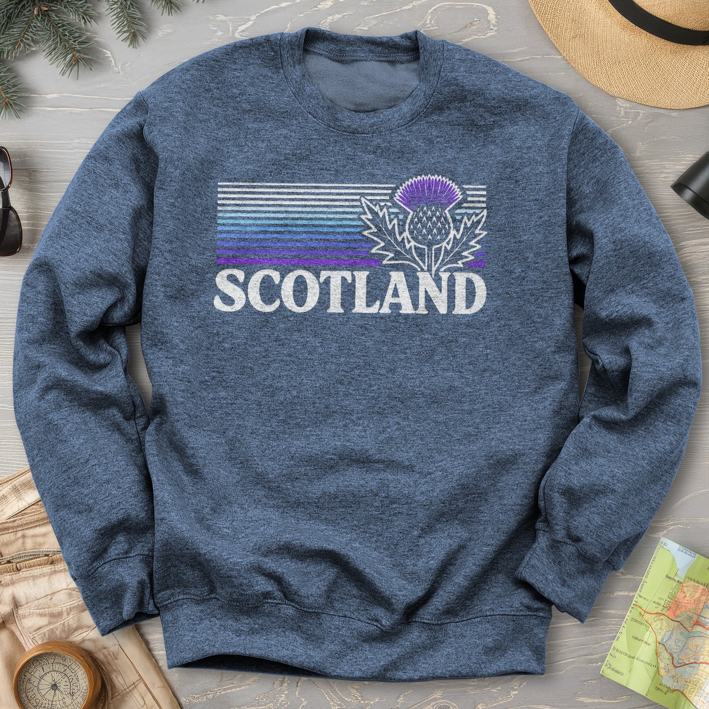 Scotland Retro Thistle Sweatshirt