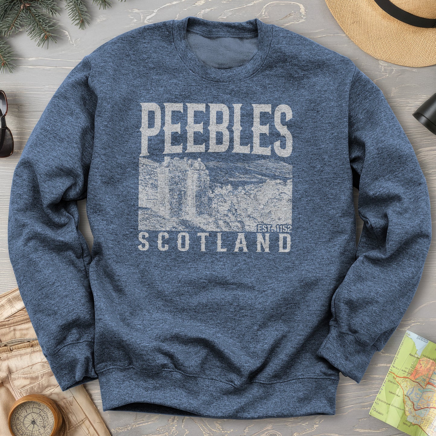 Peebles Scotland Sketch Sweatshirt