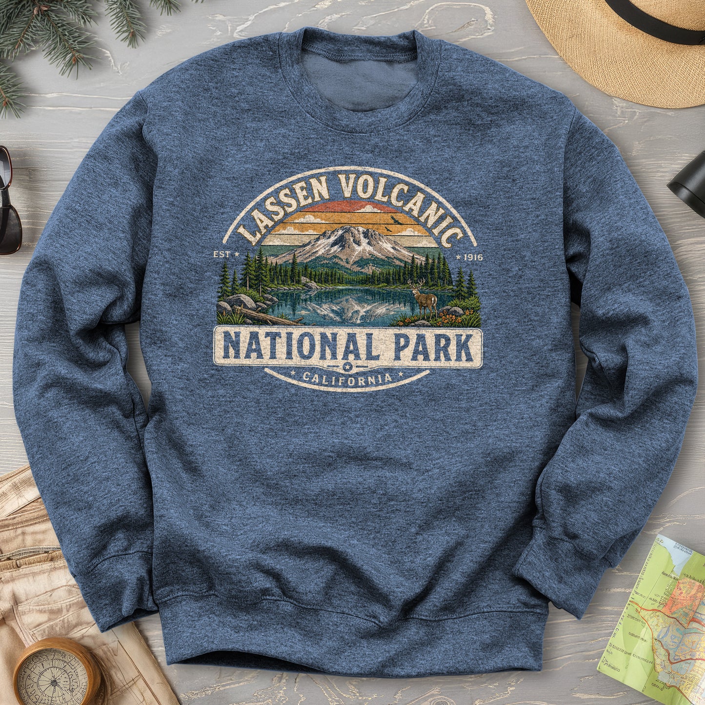 Lassen Volcanic Medallion Sweatshirt