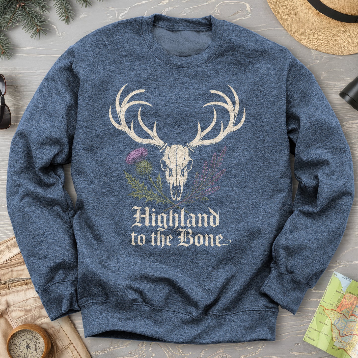 Highland Stag Skull Sweatshirt