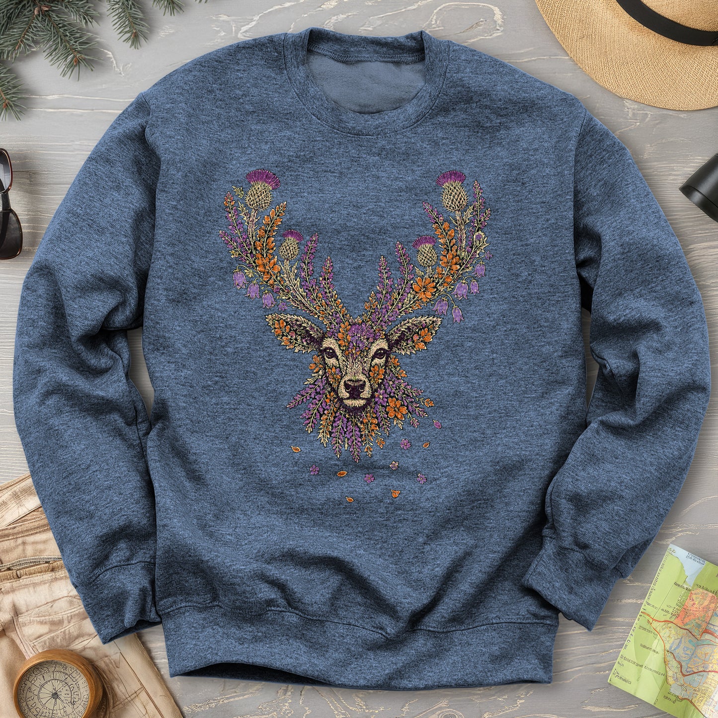 Floral Stag Sweatshirt