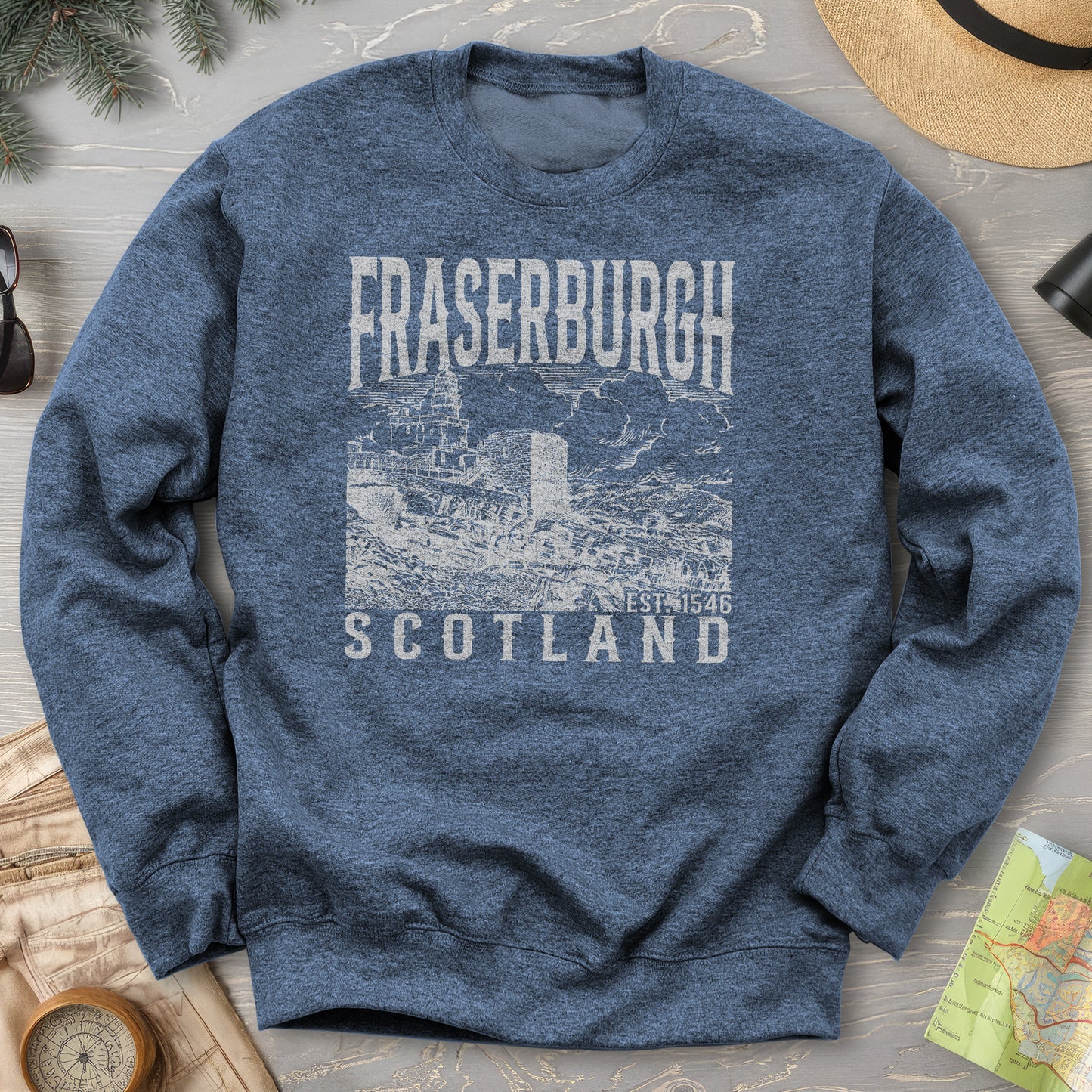 Fraserburgh Scotland Sketch Sweatshirt