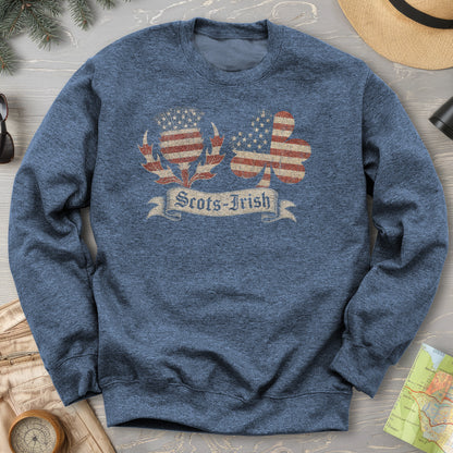 Scots-Irish Clover Thistle Flag Sweatshirt