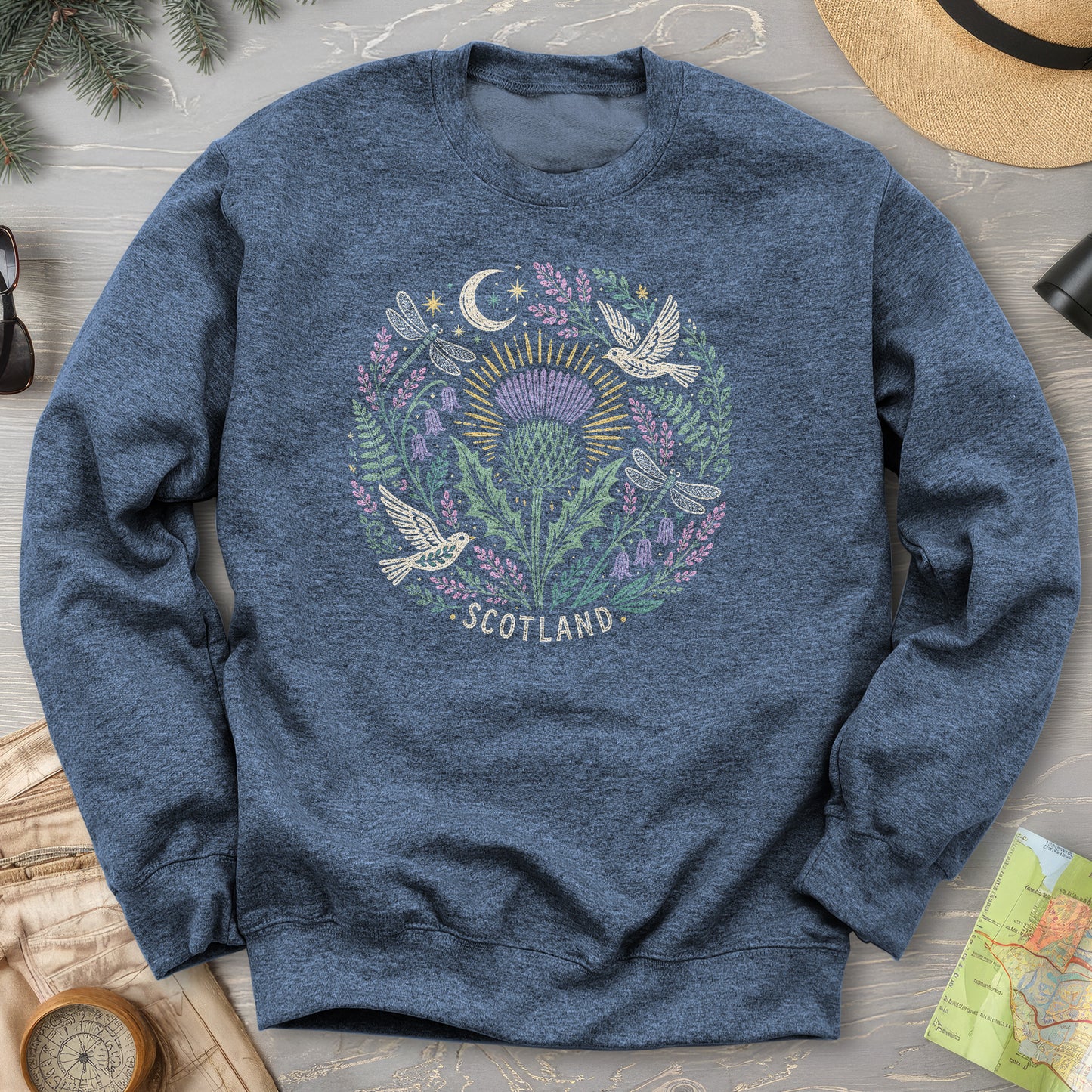 Scotland Thistle Doves Sweatshirt