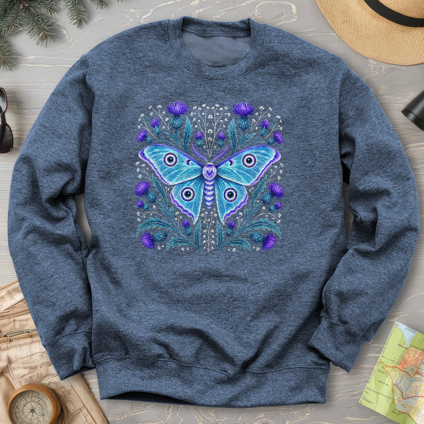 Emperor Moth Thistle Sweatshirt