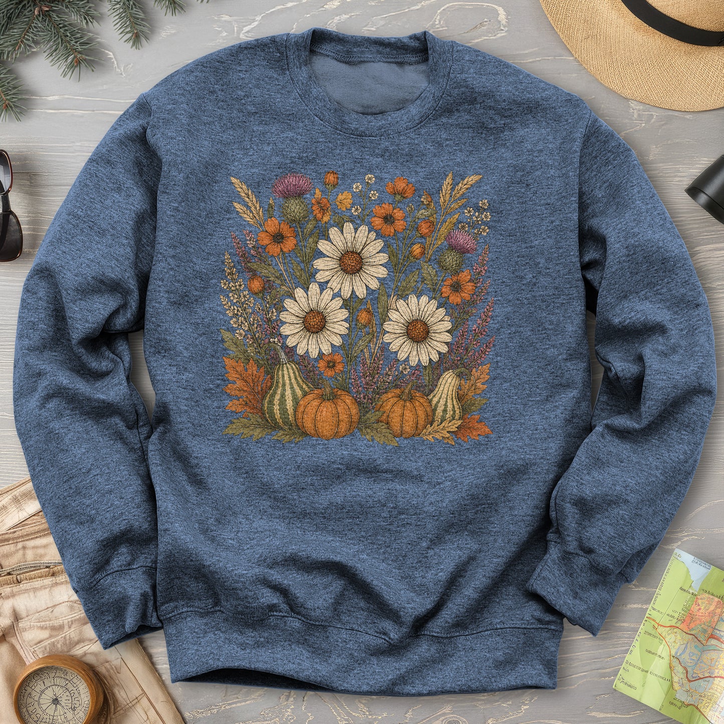 Pumpkin Florals Sweatshirt