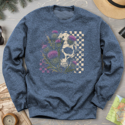 Thistle Skull Check Sweatshirt