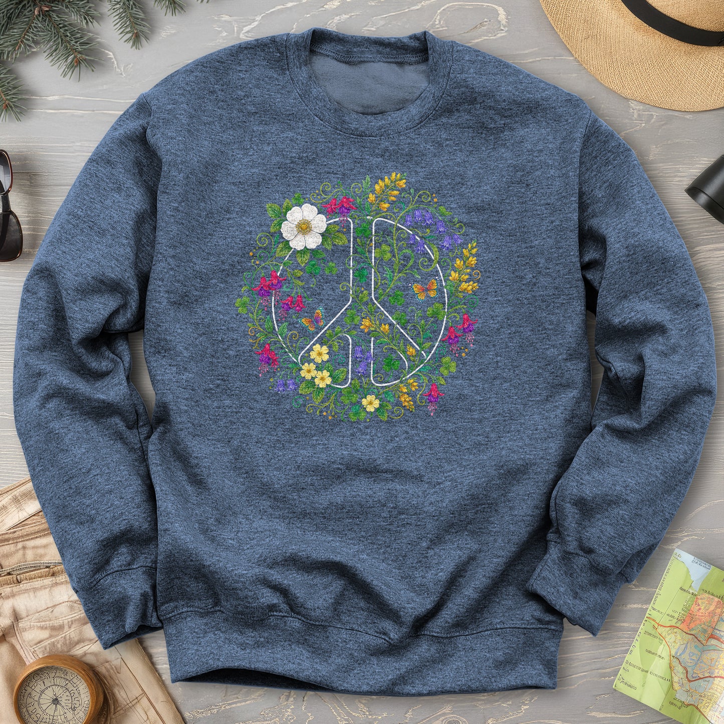 Floral Irish Peace Sweatshirt