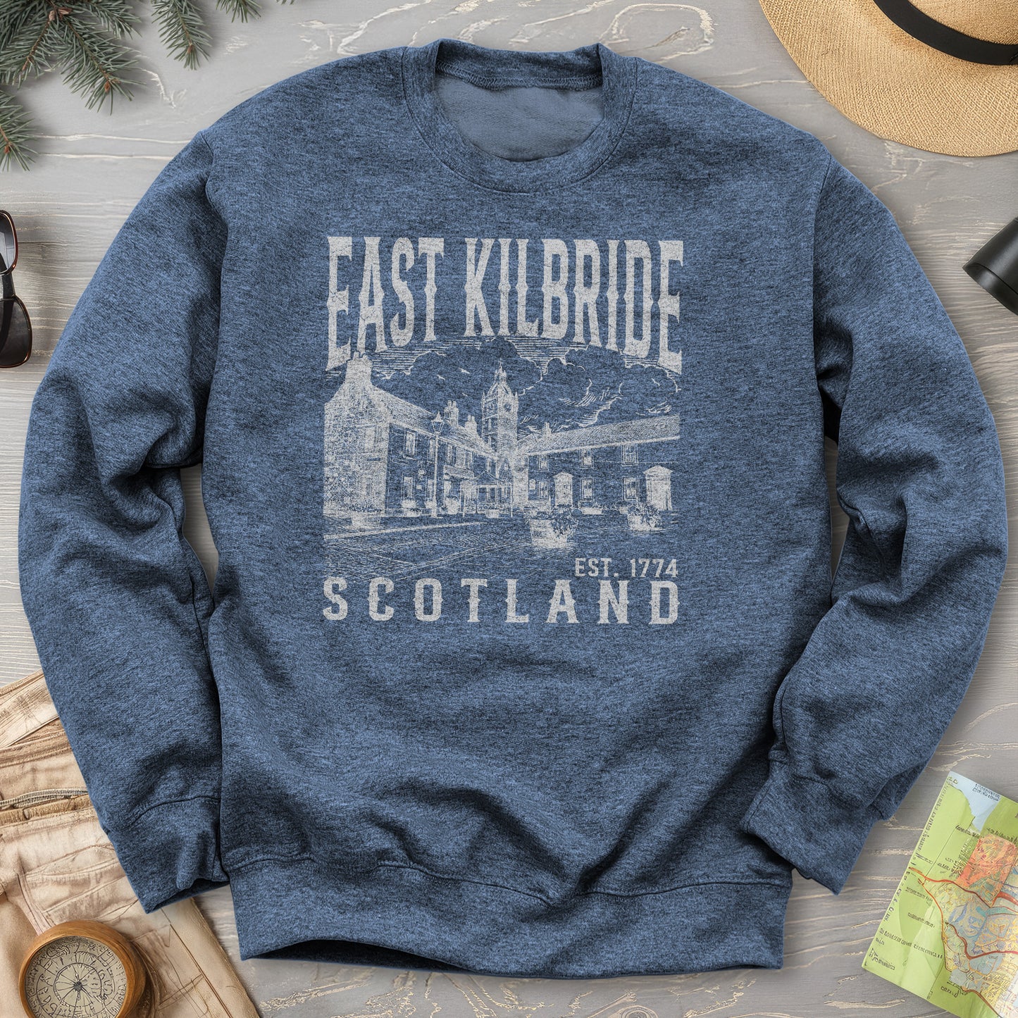East Kilbride Scotland Sketch Sweatshirt