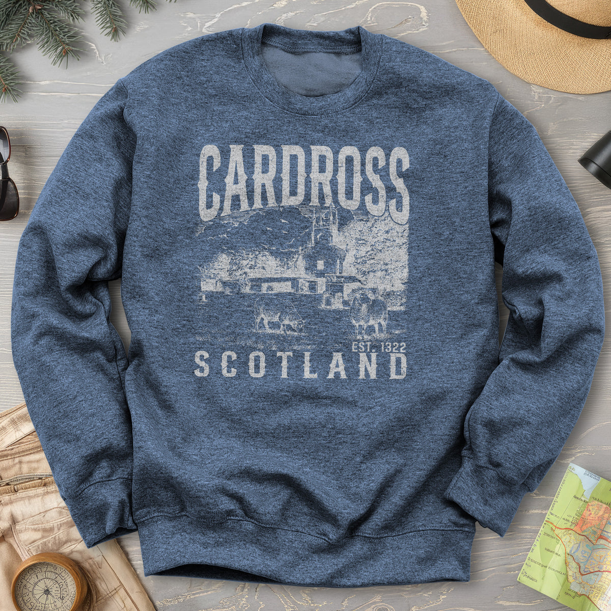 Cardross Scotland Sketch Sweatshirt