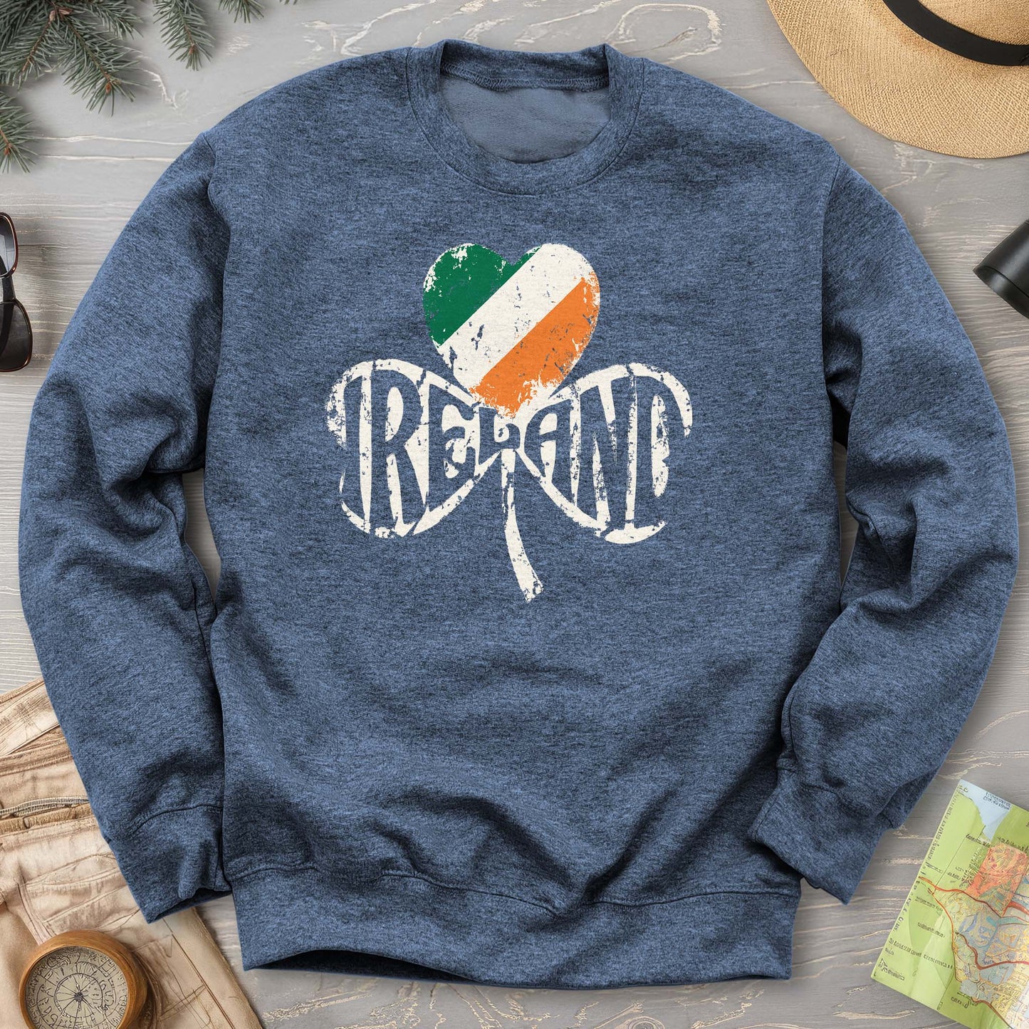 Ireland Shamrock Flag Sweatshirt