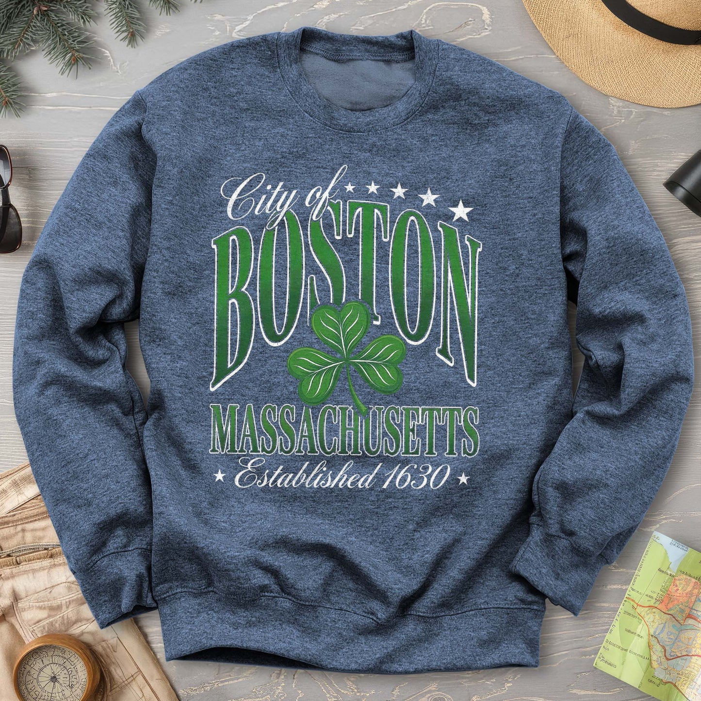 Boston Varsity Shamrock Sweatshirt