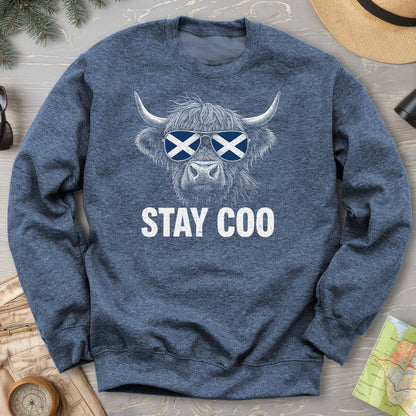 Stay Coo Highland Cow "Sunglasses" Sweatshirt