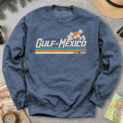 Gulf of Mexico Retro Stripe Crewneck Sweatshirt