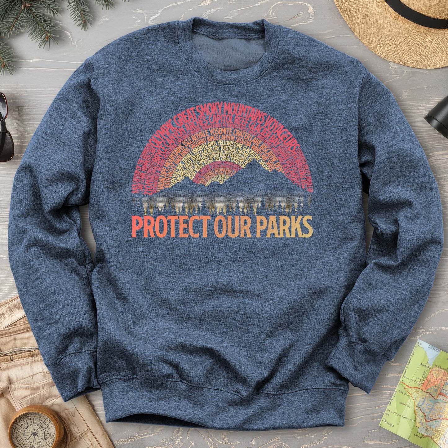 Protect Our Parks Word Art Sweatshirt