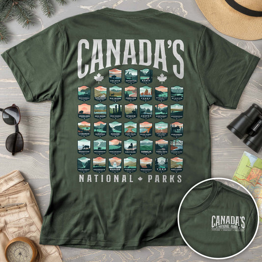 Bargain Bin Overstock! Canada's National Parks "Badges" T-shirt