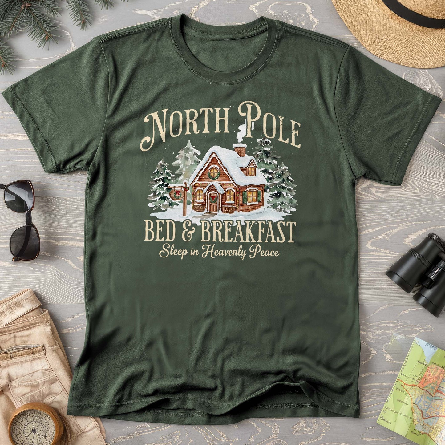 North Pole Bed and Breakfast "Heavenly Peace" Comfort Colors T-Shirt