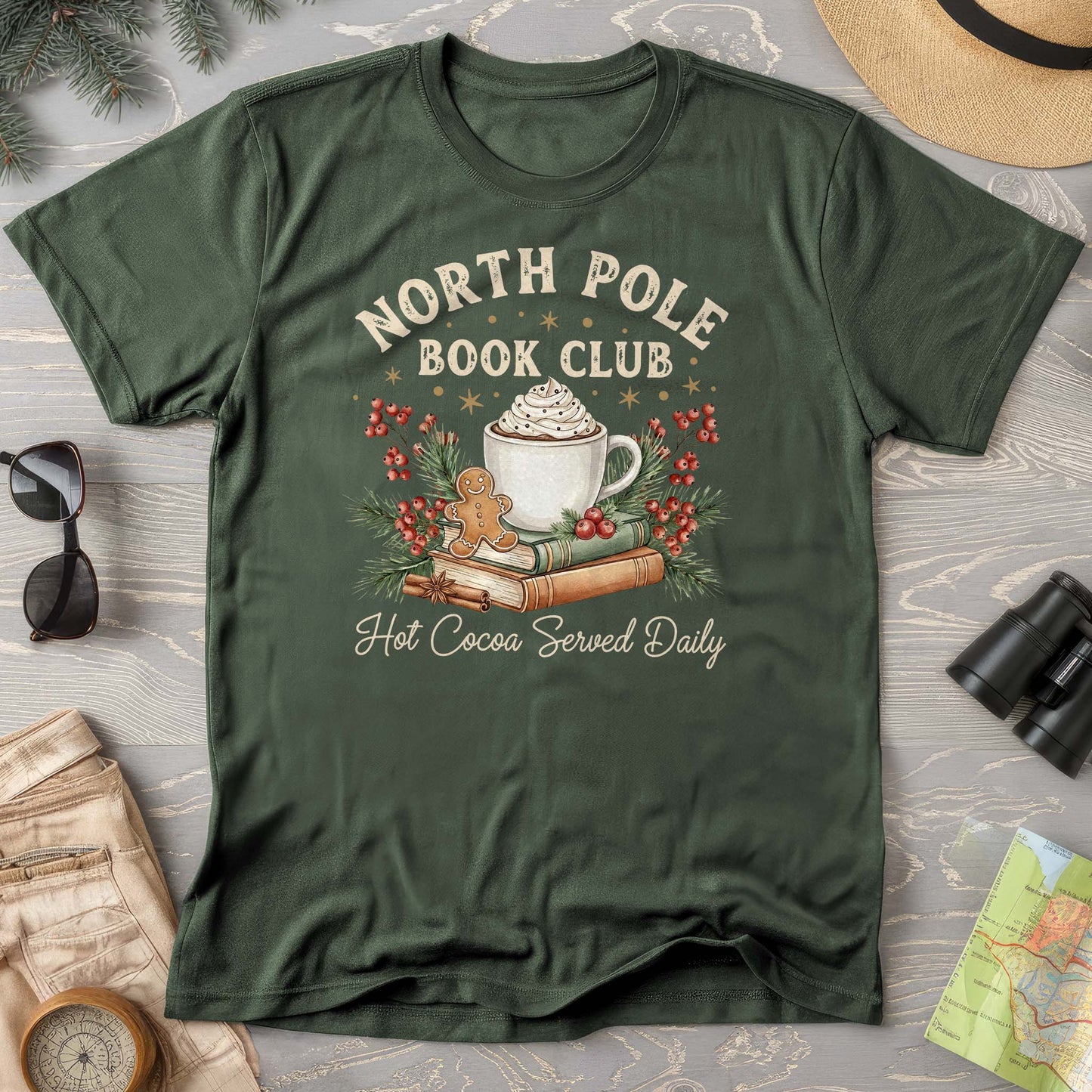 North Pole Book Club Comfort Colors T-shirt