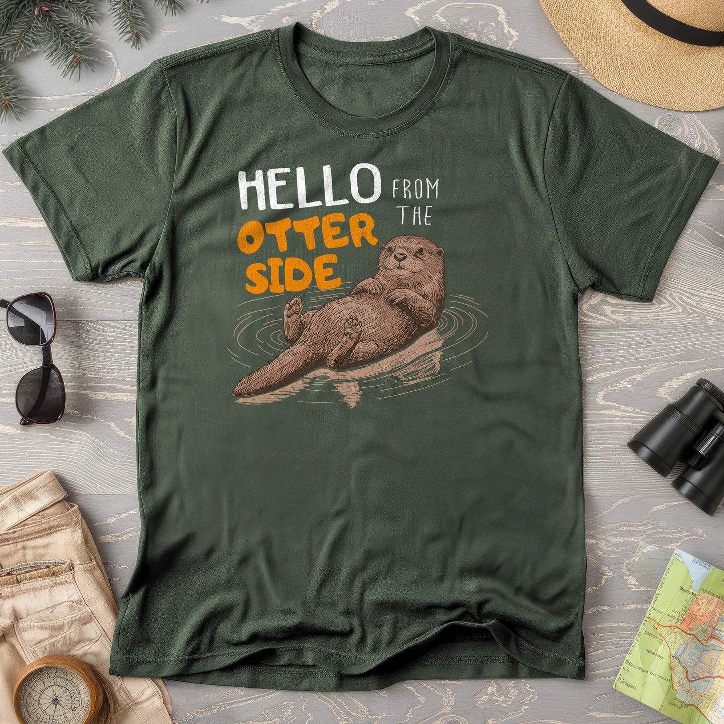 Hello From the Otter Side Comfort Colors T-shirt