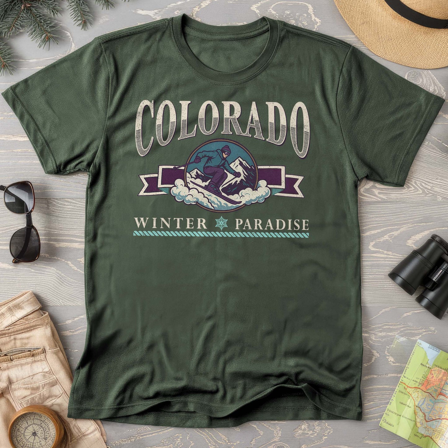 Colorado 90's Retro Ski Sprint Comfort Colors T-shirt