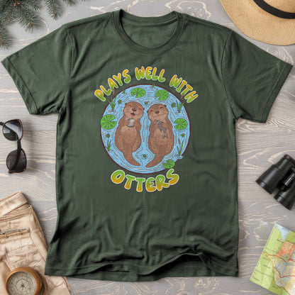 Plays Well With Otters Comfort Colors T-shirt