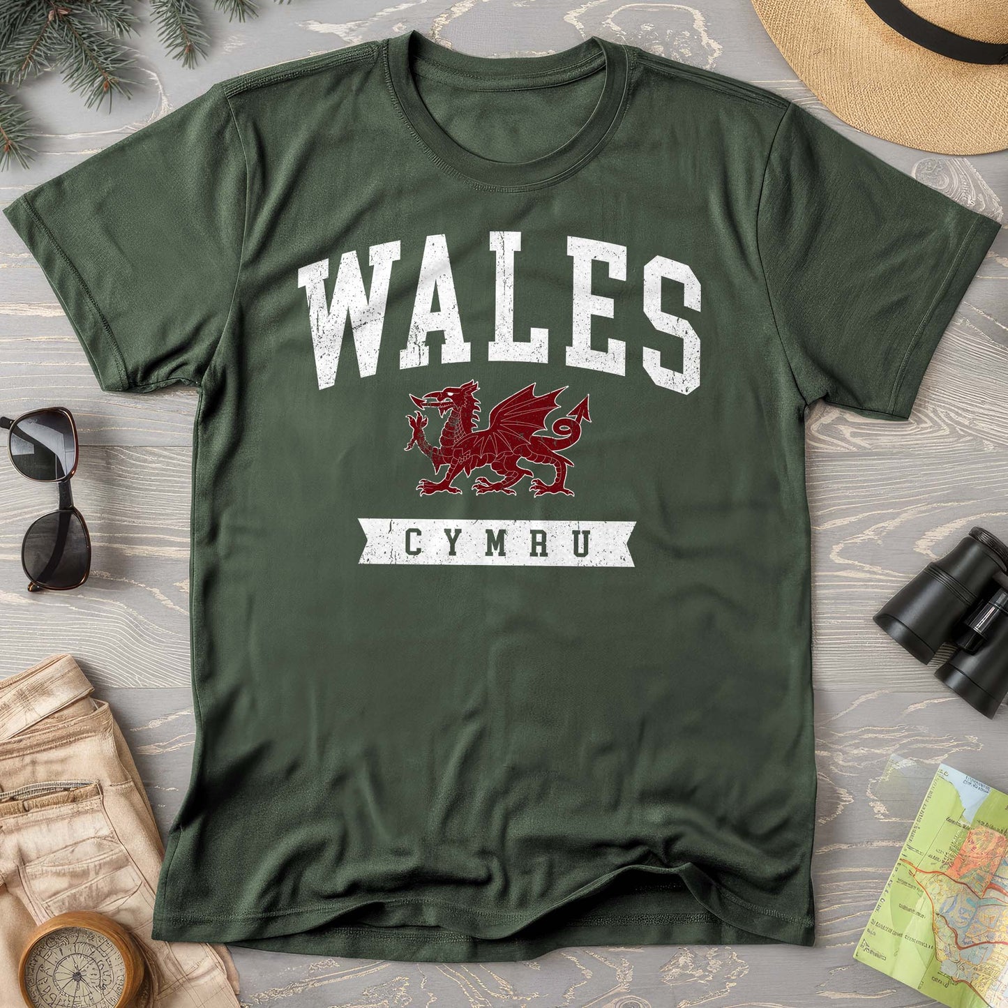 Wales Varsity Dragon Comfort Colors T-shirt