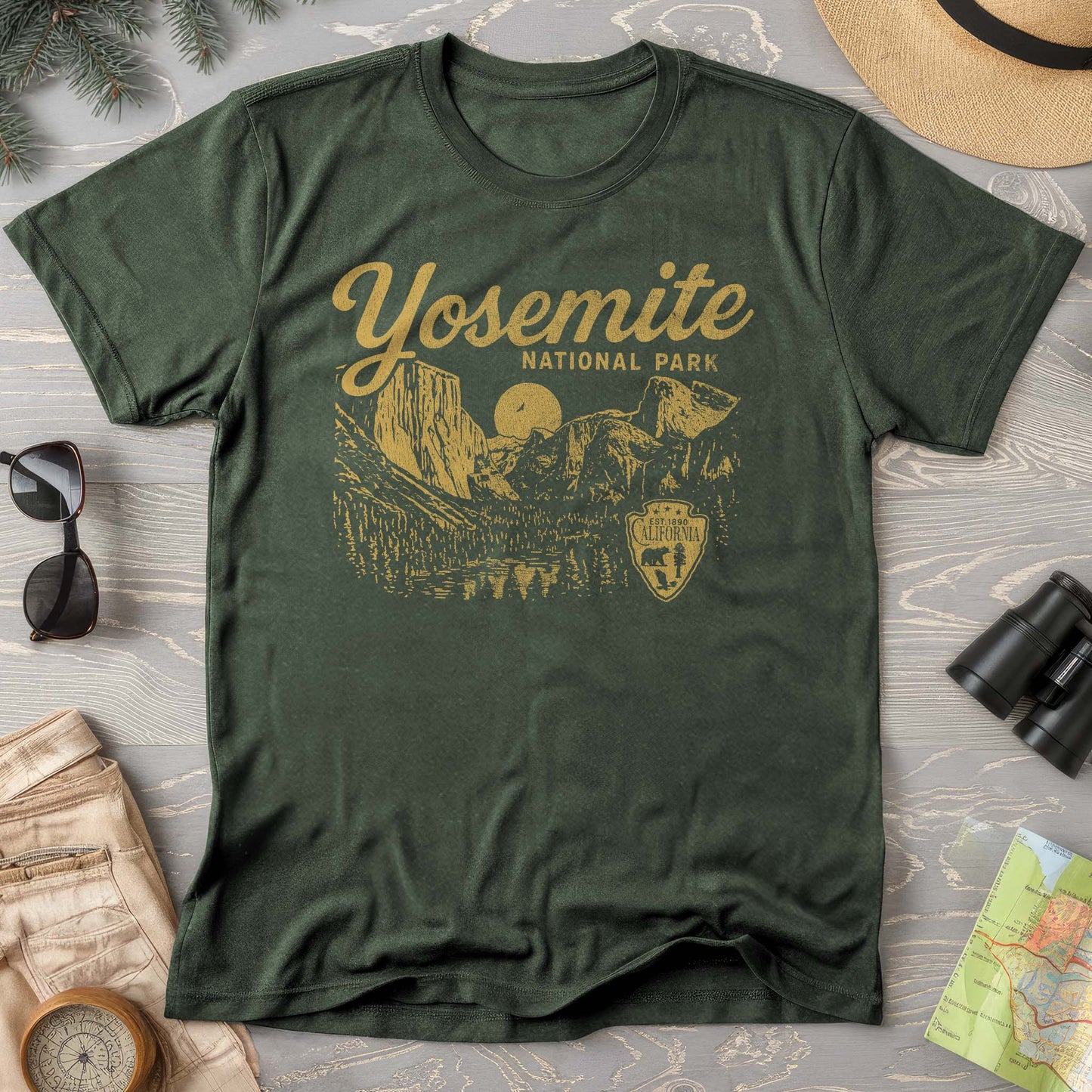 Yosemite National Park "Vintage Sketch" Comfort Colors T-Shirt