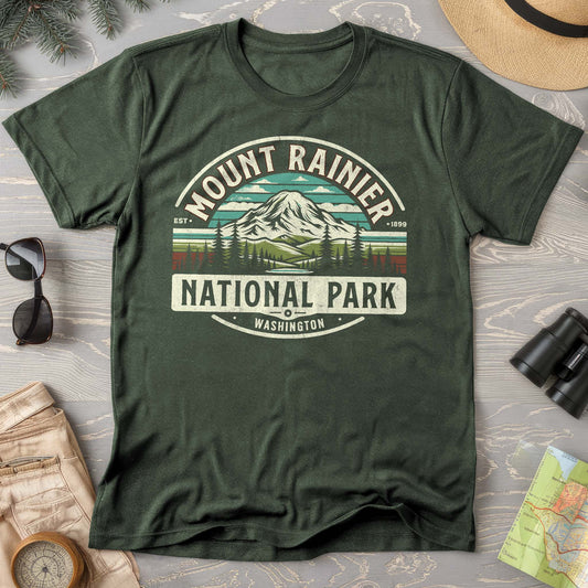 Mount Rainier National Park "Vintage Badge" Comfort Colors T-Shirt