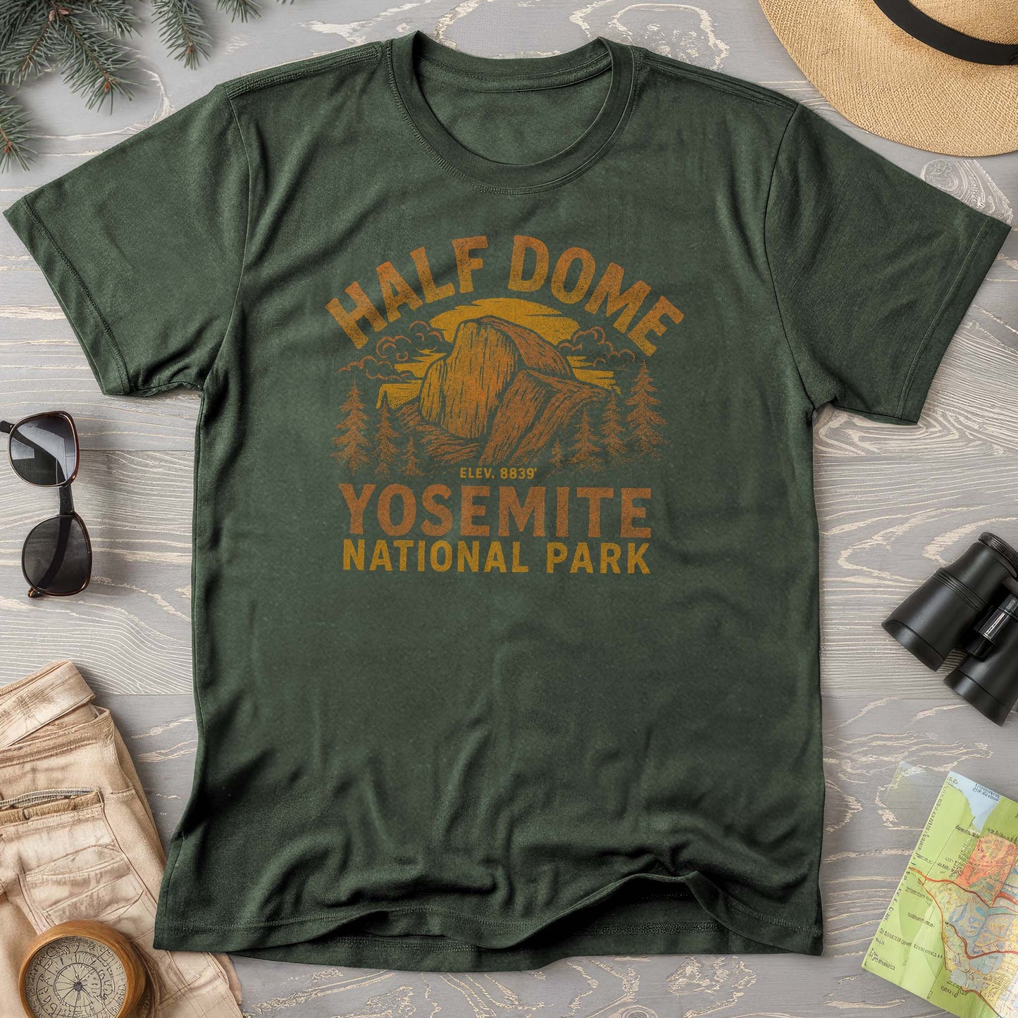 Yosemite Half Dome "Halftone" Print Comfort Colors T-Shirt
