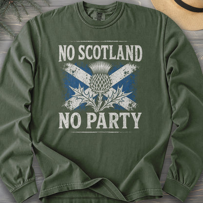 Scotland No Party Flag Long Sleeve Shirt