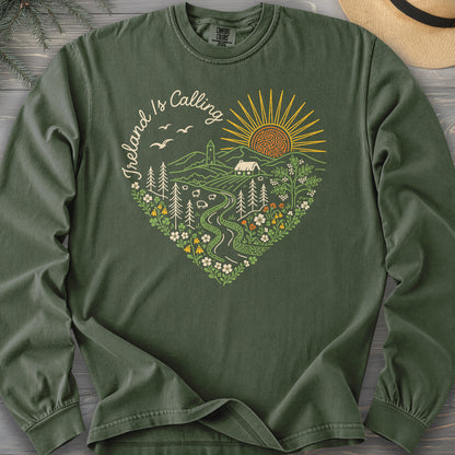 Ireland is Calling Heart Long Sleeve Shirt