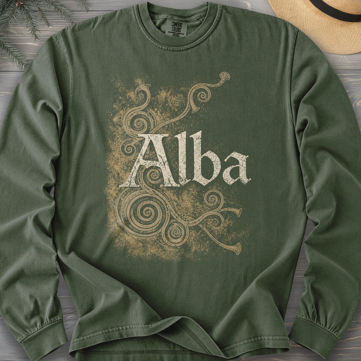 Alba Ancient Spirals Comfort Colors 6014 Long Sleeve