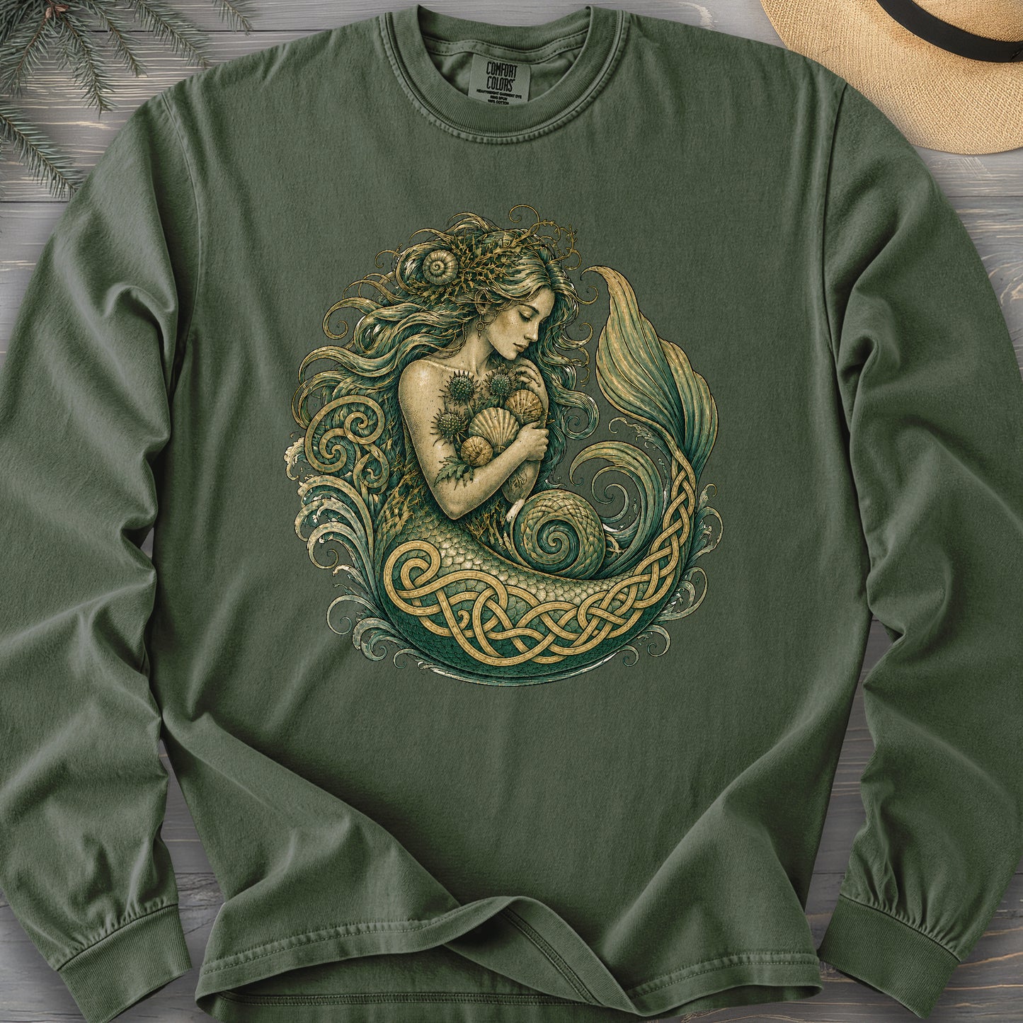 Celtic Mermaid Comfort Colors 6014 Long Sleeve
