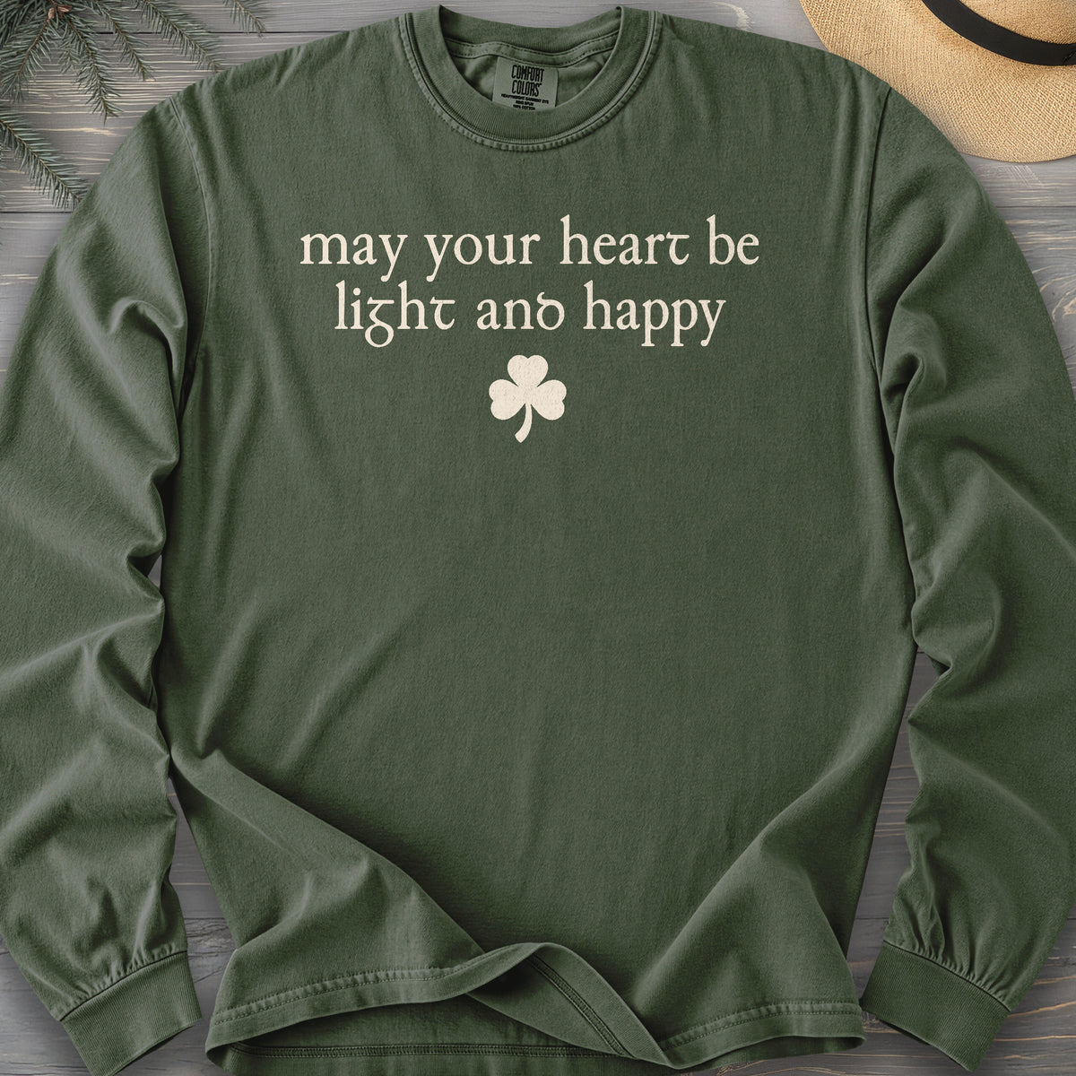 May Your Heart Be Light Comfort Colors 6014 Long Sleeve