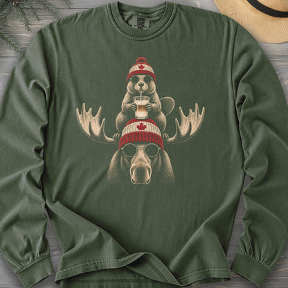 Beaver Moose Canada Long Sleeve Shirt