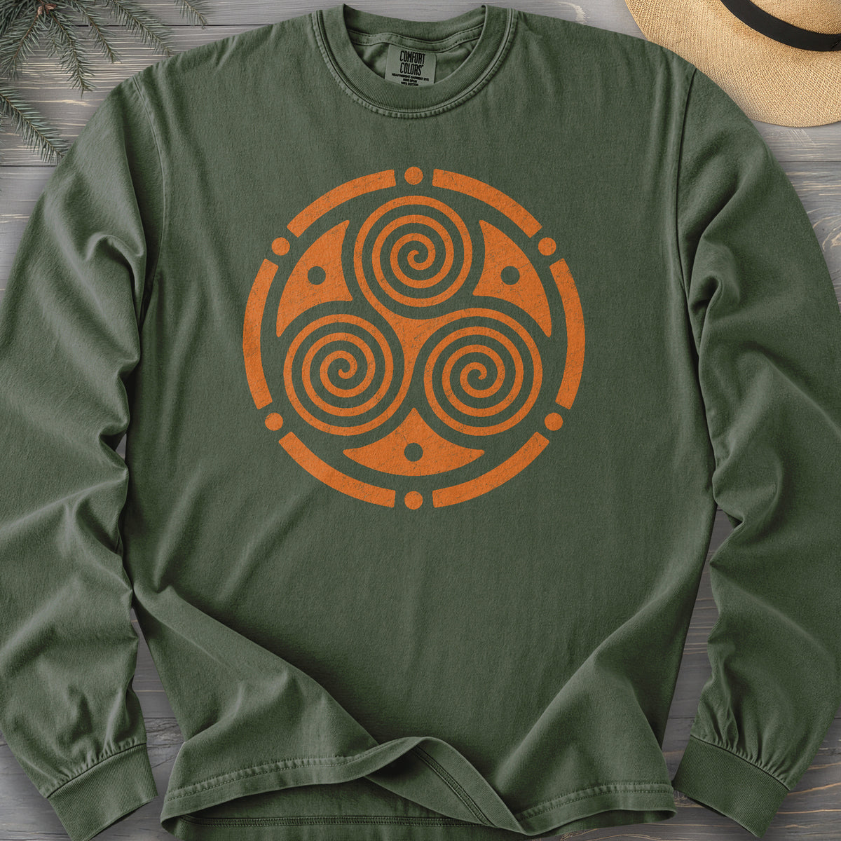 Triskele Circle Comfort Colors 6014 Long Sleeve