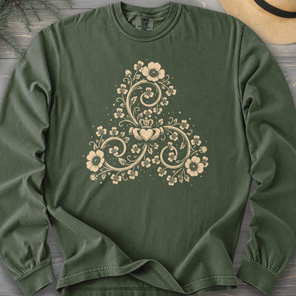 Triskele Shamrock Spiral Comfort Colors 6014 Long Sleeve