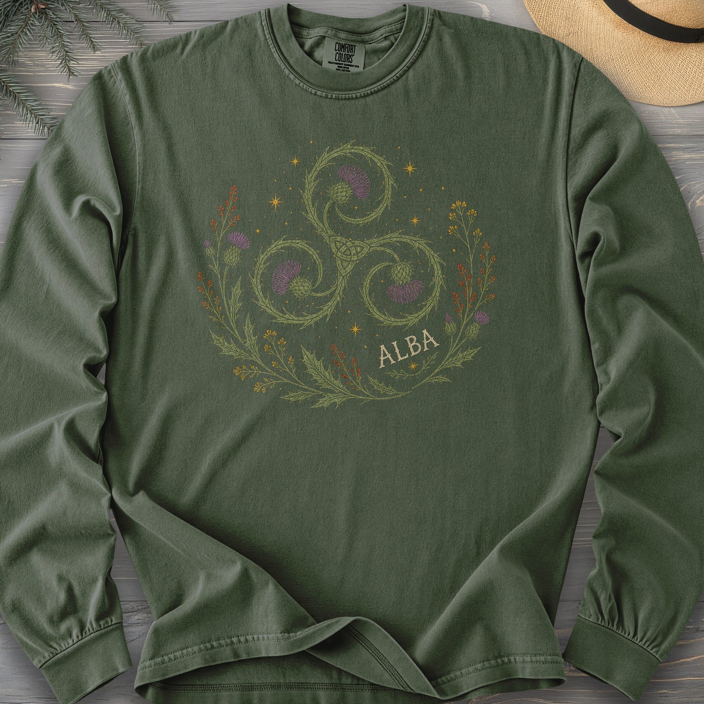 Alba Autumn Triskele Comfort Colors 6014 Long Sleeve