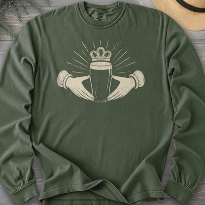 Claddagh Irish Beer Comfort Colors 6014 Long Sleeve