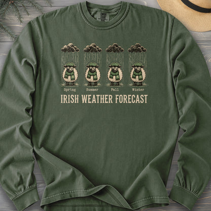 Irish Weather Forecast Comfort Colors 6014 Long Sleeve